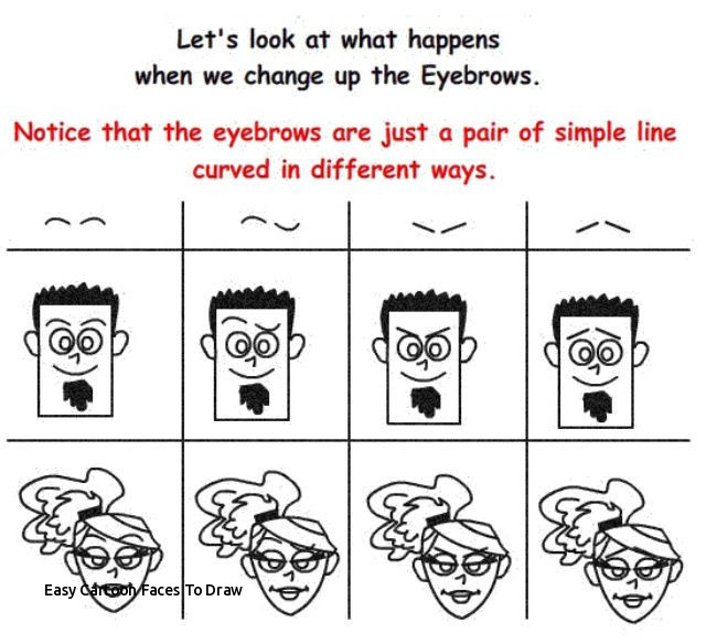 640x584 Easy Cartoon Faces To Draw Drawing Cartoon Faces With Simple - Simple Shapes Drawing