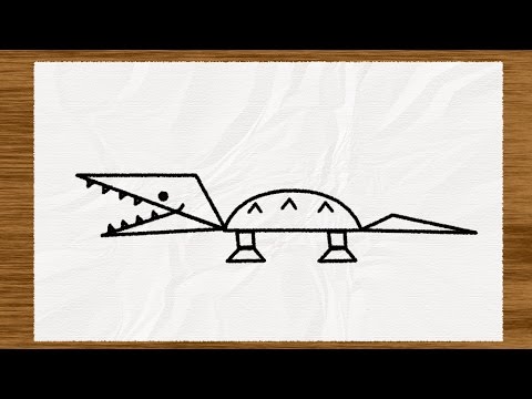 480x360 Simple Shape Sketches How To Draw A Crocodile - Simple Shapes Drawing