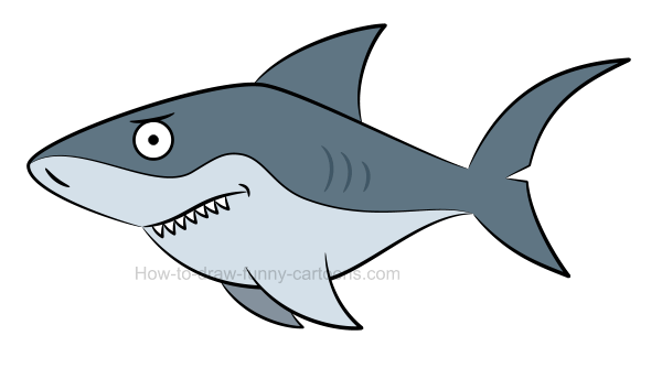 600x334 How To Draw A Shark Picture - Simple Shark Drawing