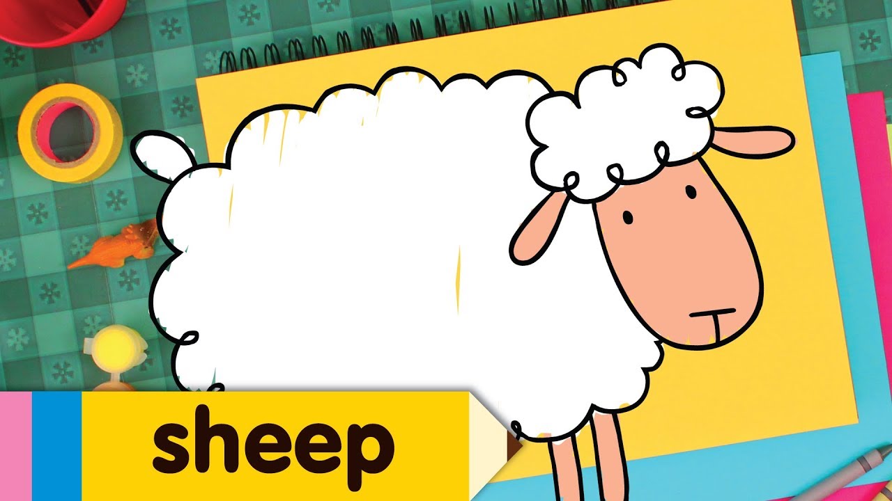1280x720 How To Draw A Sheep Simple Drawing Lesson For Kids Step - Simple Sheep Drawing