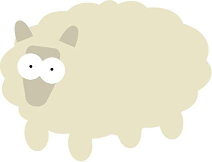 425x325 cute silly funny farm sheep drawing cartoon vinyl - Simple Sheep Drawing