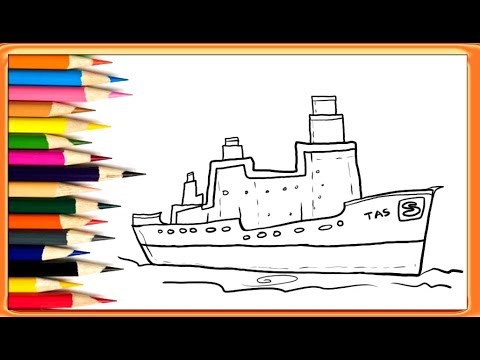 480x360 How To Draw A Simple Ship Easy Drawing For Kids - Simple Ship Drawing