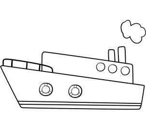302x261 How To Draw A Ship, Step - Simple Ship Drawing