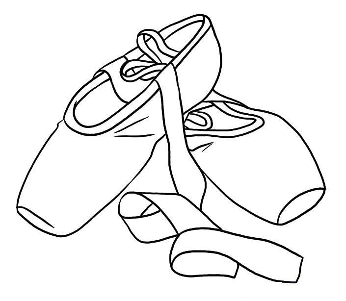 705x614 How To Draw A Ballerina Step - Simple Shoe Drawing