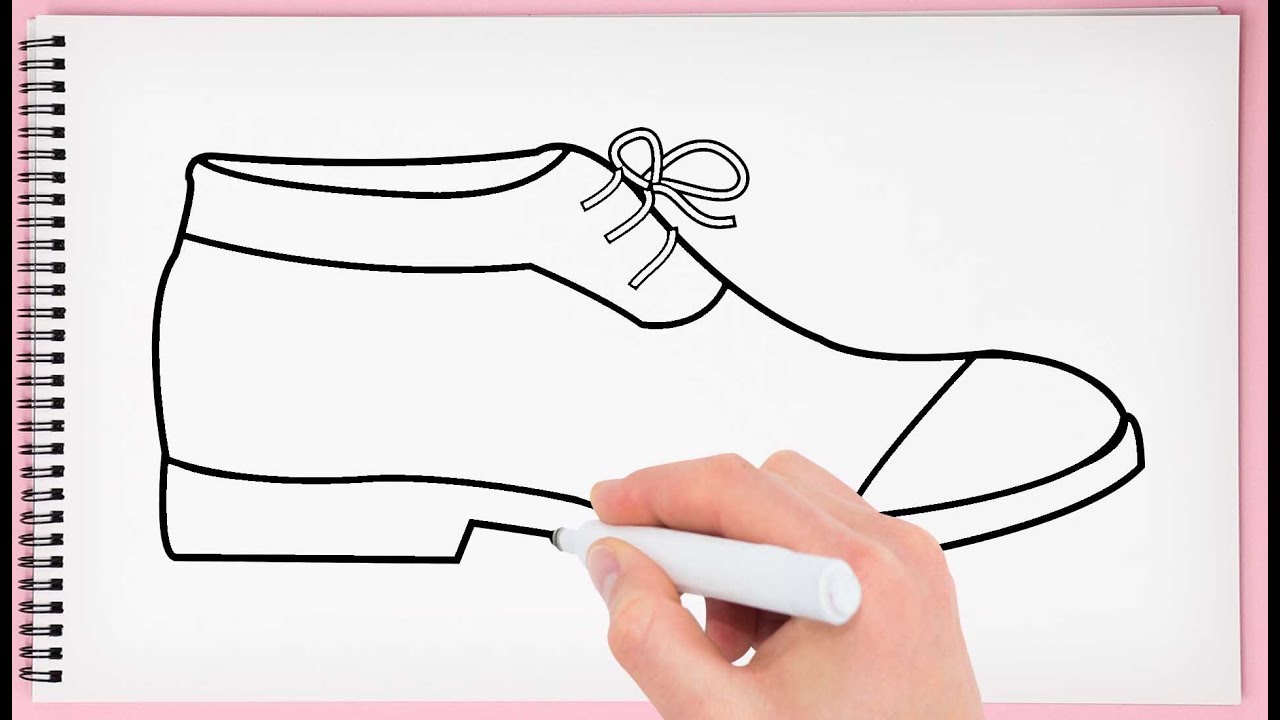 1280x720 How To Draw Shoes Easy And Step - Simple Shoe Drawing
