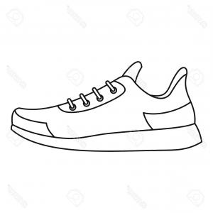 300x300 Photostock Vector Detailed Illustration Of Simple Shoe Prints - Simple Shoe Drawing