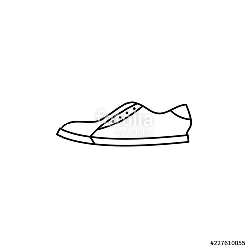 500x500 Simple Shoes Icon Stock Image And Royalty Free Vector - Simple Shoe Drawing