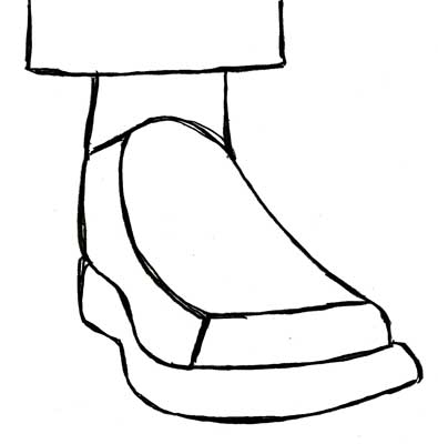 395x400 Figure Drawing - Simple Shoe Drawing