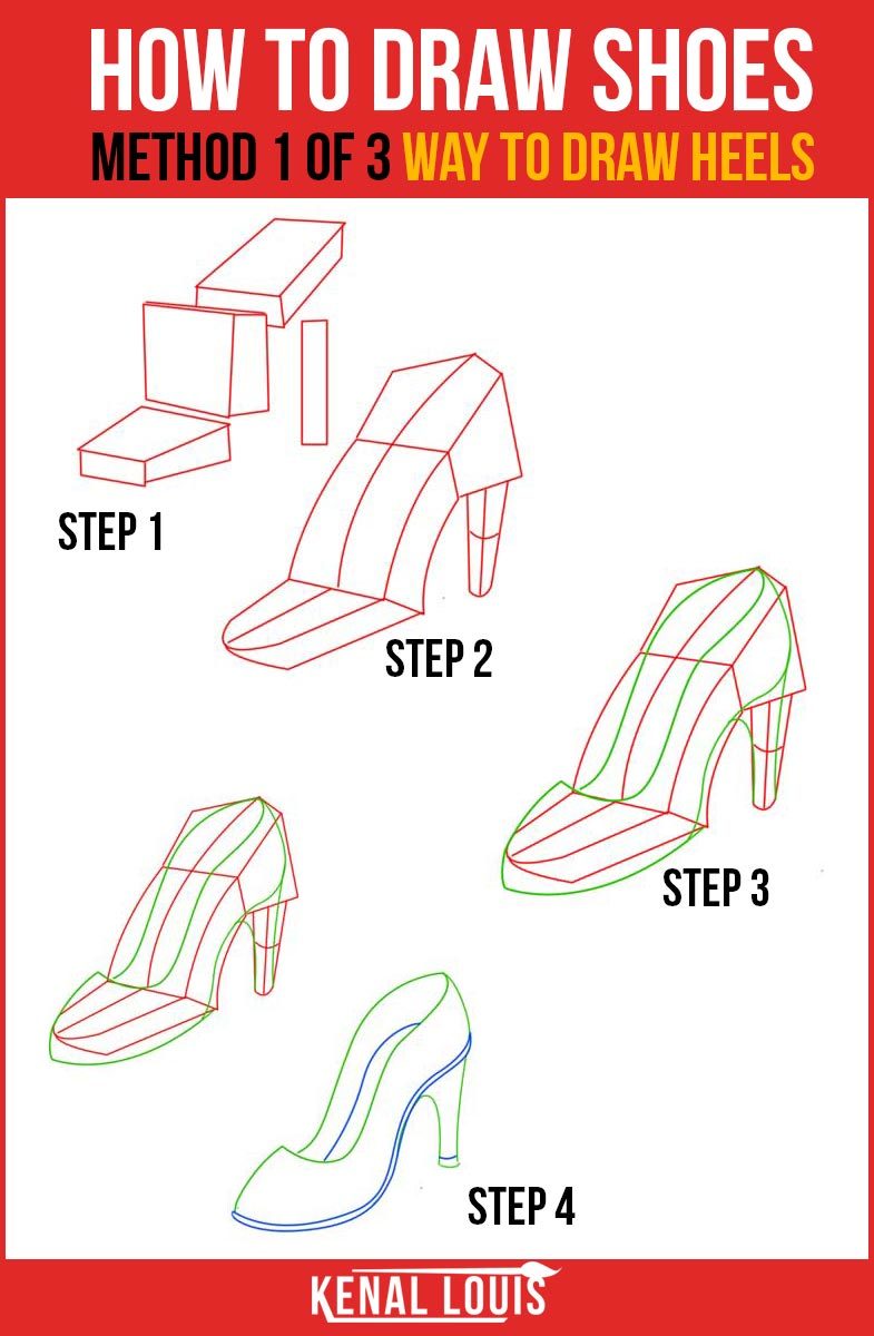 785x1200 How To Draw Shoes Easy High Heels In Simple Ways - Simple Shoe Drawing