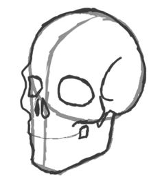 236x279 Skull Drawings Things I Wanna Draw Drawings, Easy Skull - Simple Skull Drawing