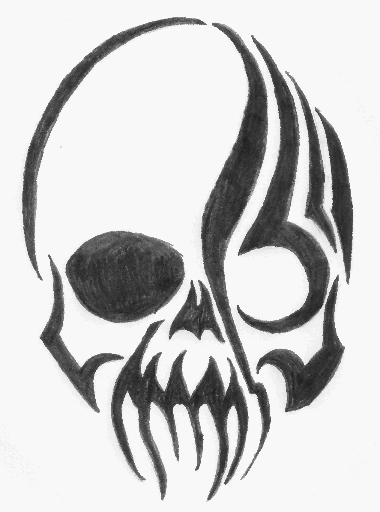 Simple Skull Drawing At Explore Collection Of