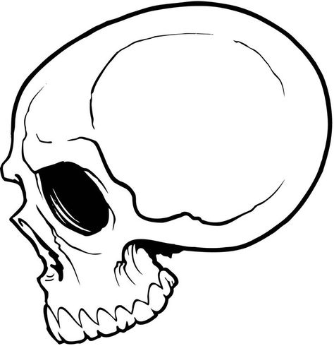 474x490 List Of Skuld Drawing Simple Side Pictures - Simple Skull Side Drawing