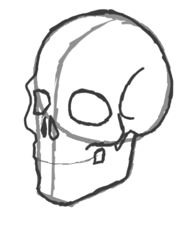 Simple Skull Side Drawing at PaintingValley.com | Explore collection of ...