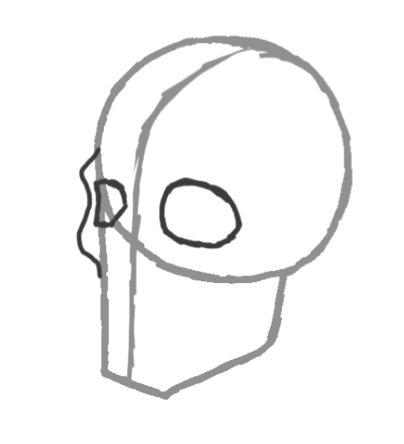 404x444 Drawing A Skull In A Few Simple Steps Drawing Art Blog - Simple Skull Side Drawing