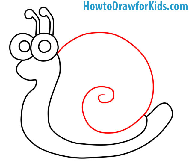 631x561 How To Draw A Snail For Kids How To Draw For Kids - Simple Snail Drawing