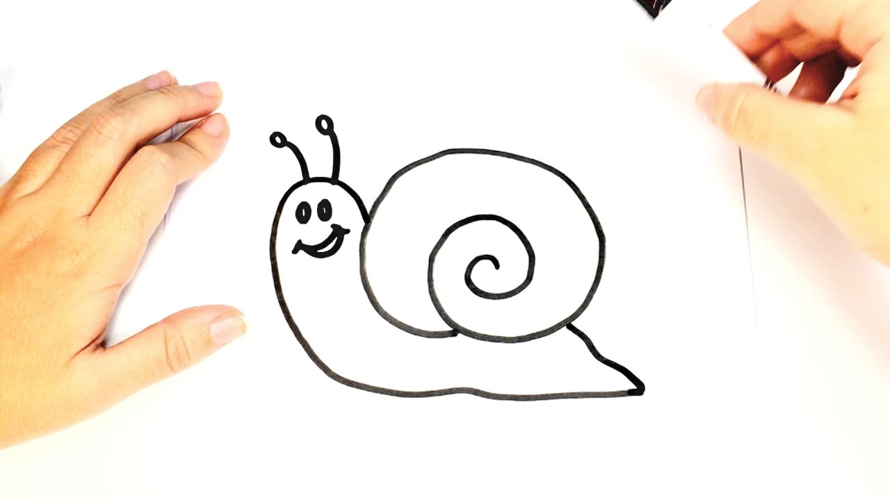 1280x720 How To Draw A Snail For Kids Snail Drawing Tutorial - Simple Snail Drawing