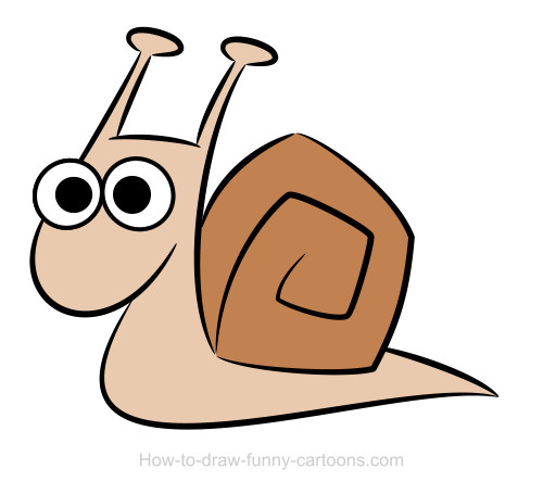 500x455 Snail Drawings - Simple Snail Drawing