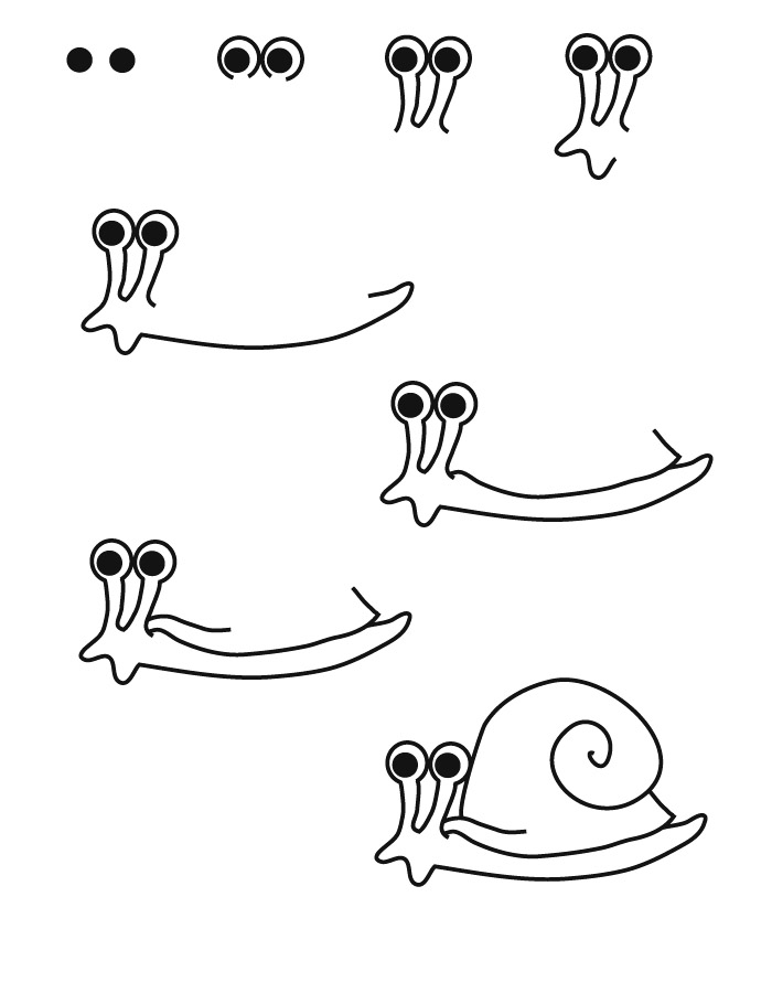 700x900 Drawing Snail - Simple Snail Drawing
