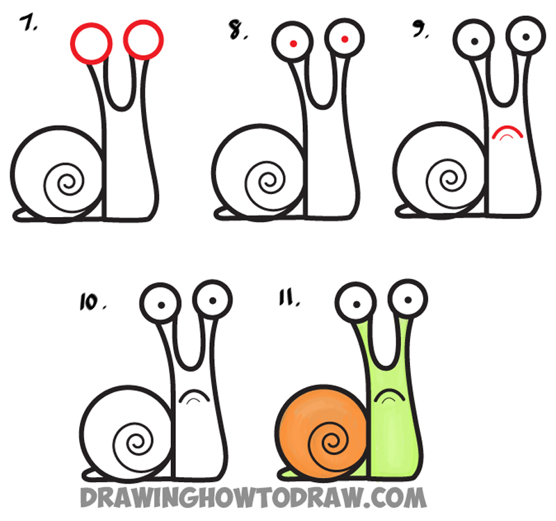 800x749 How To Draw Cartoon Snail From Lowercase Letter - Simple Snail Drawing