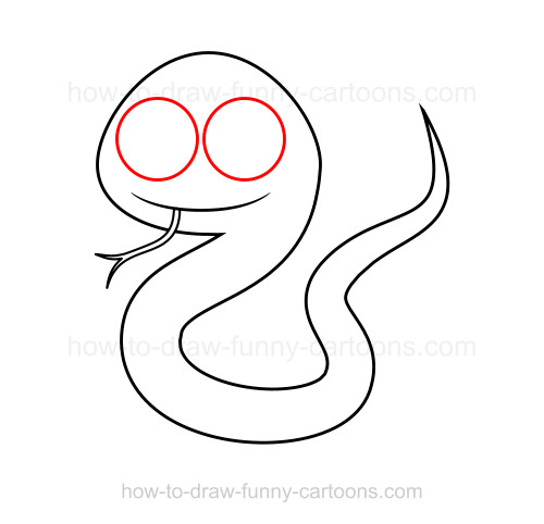 500x482 How To Draw A Snake - Simple Snake Drawing