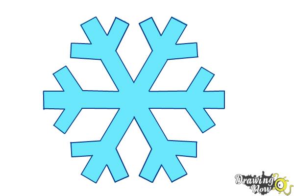 600x400 how to draw a simple snowflake - Simple Snowflake Drawing