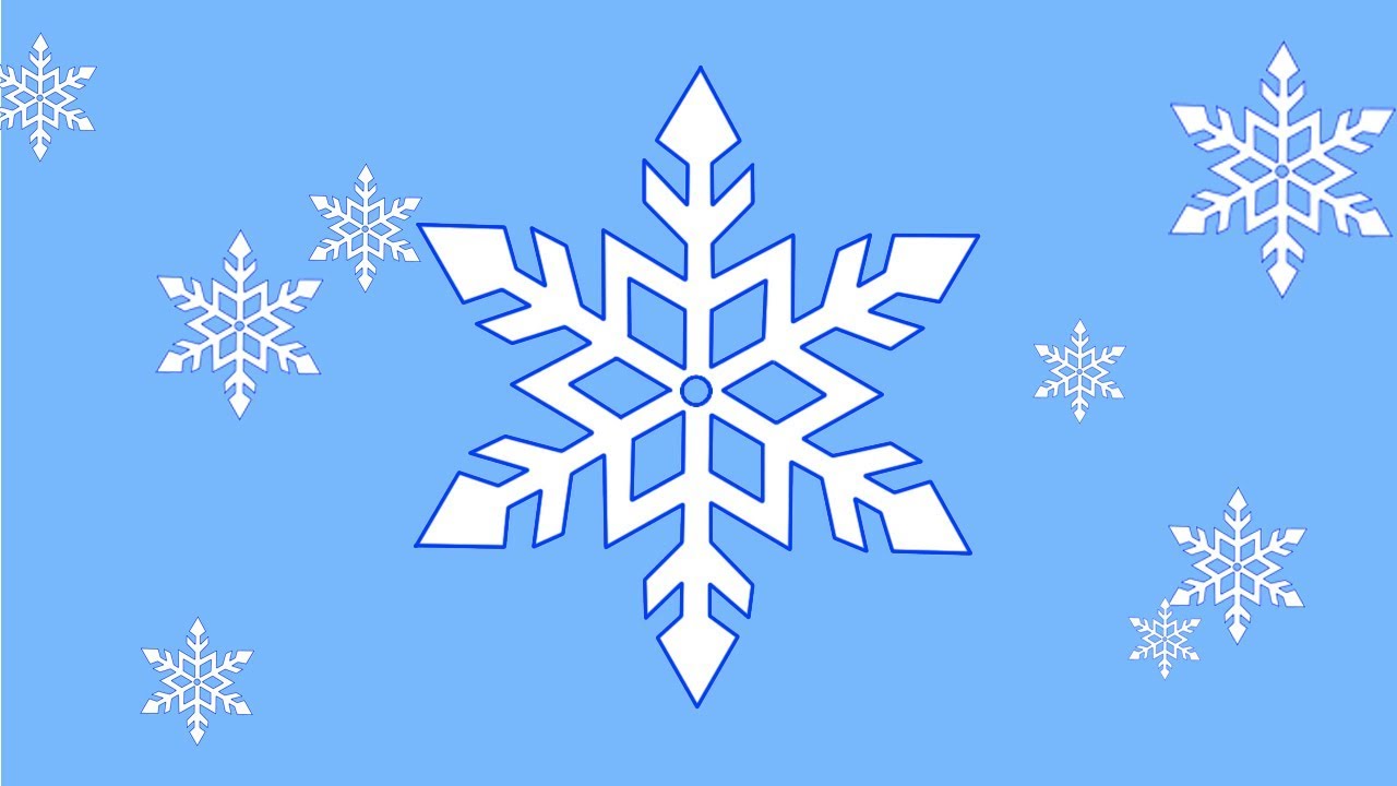 1280x720 Easy Christmas Drawings - Simple Snowflake Drawing