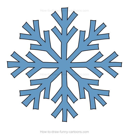 520x551 how to draw a snowflake - Simple Snowflake Drawing