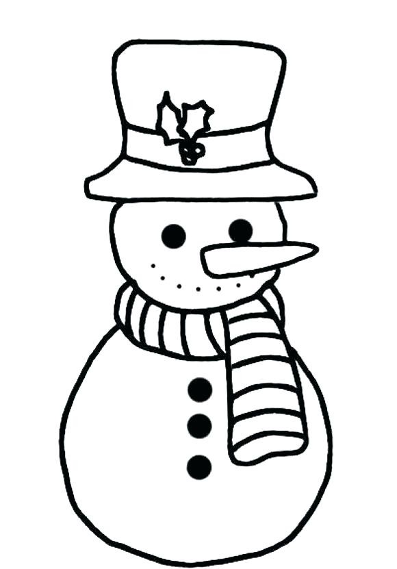 580x831 free snowman coloring pages to print snow man coloring pages - Simple Snowman Drawing