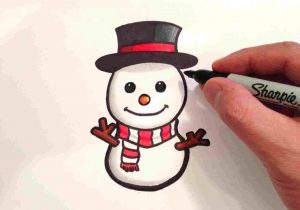 300x210 snowman drawing a simple snowman in photoshop youtuberhyoutubecom - Simple Snowman Drawing