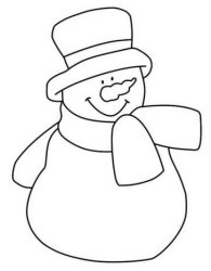 195x250 snowman quilt patterns - Simple Snowman Drawing