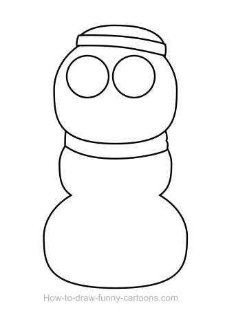 343x464 snowman drawing - Simple Snowman Drawing