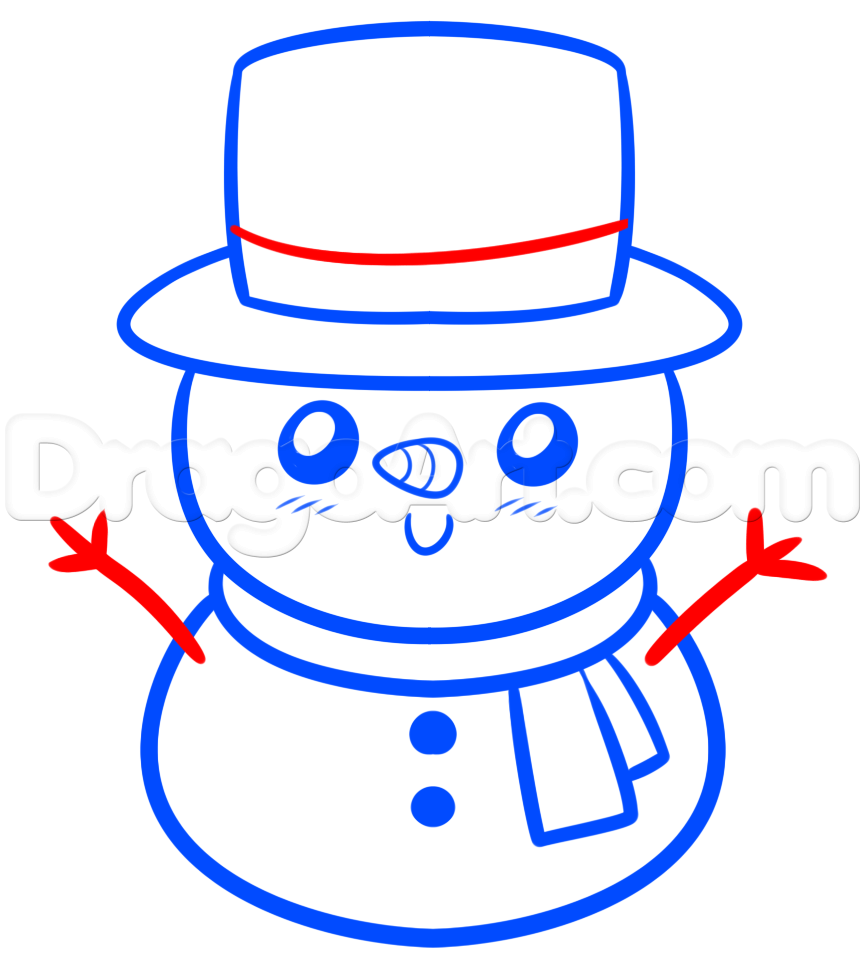 Simple Snowman Drawing At Paintingvalley Com Explore Collection Of Simple Snowman Drawing