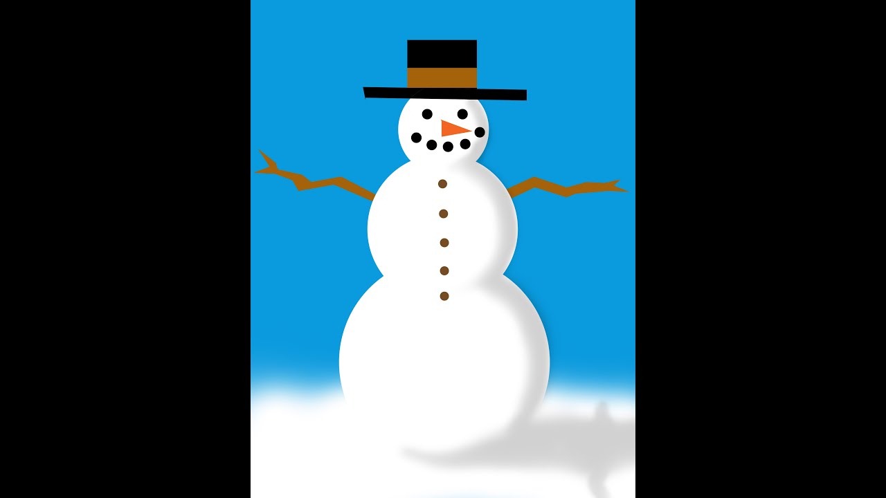 1280x720 drawing a simple snowman in photoshop - Simple Snowman Drawing