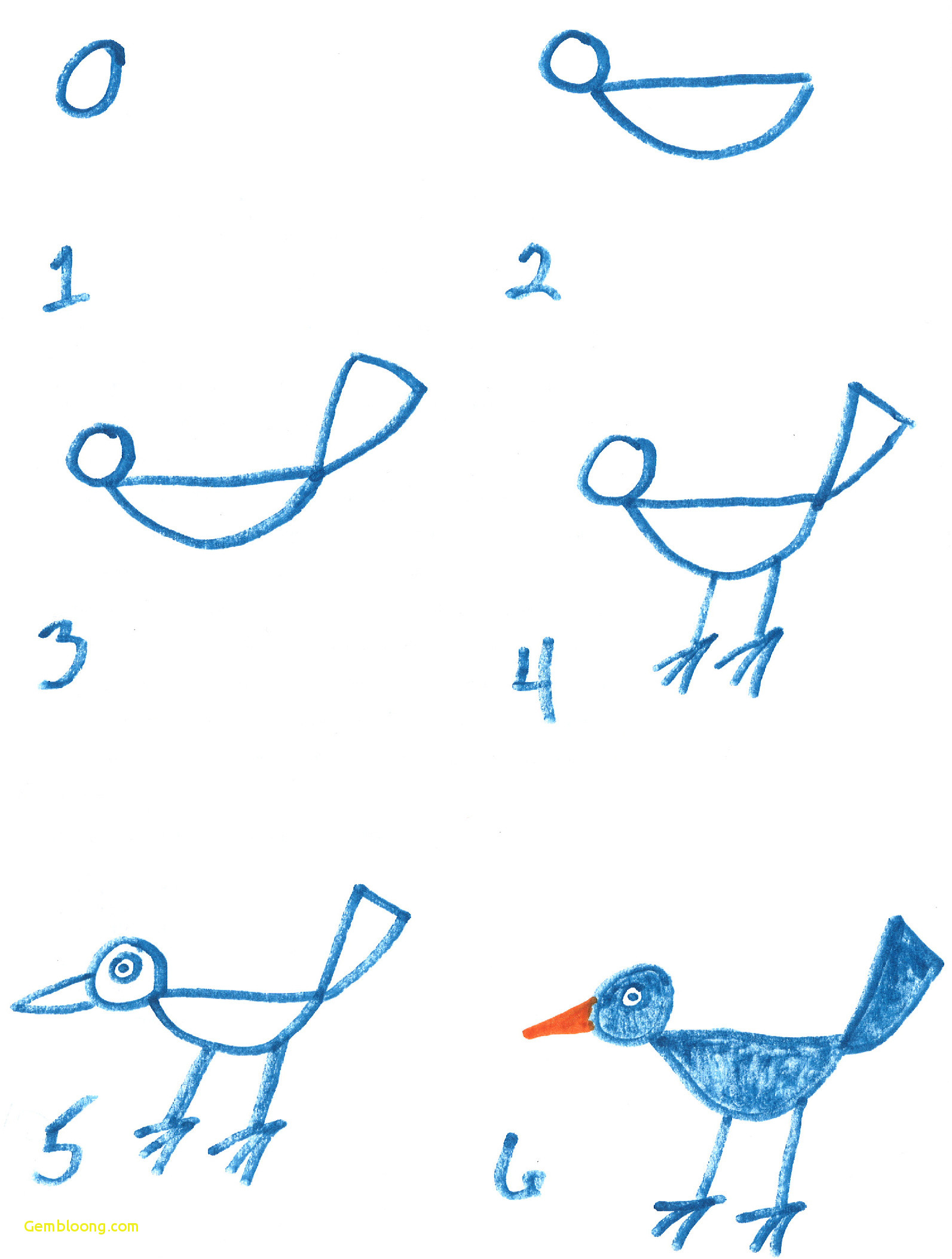 1593x2106 Easy Drawings For Kids Step - Simple Sparrow Drawing