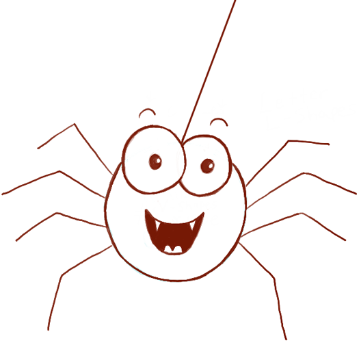 525x501 How To Draw Cute Cartoon Spider With Easy Steps For Preschoolers - Simple Spider Drawing