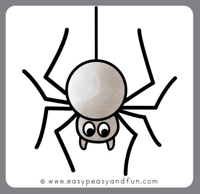 703x682 How To Draw A Spider - Simple Spider Drawing