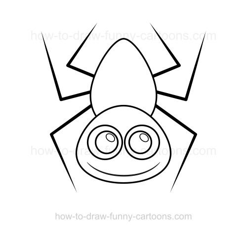 500x469 How To Draw A Spider - Simple Spider Drawing