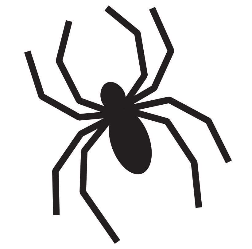 821x809 Simple Spider Stencil For All Your Halloween Projects - Simple Spider Drawing