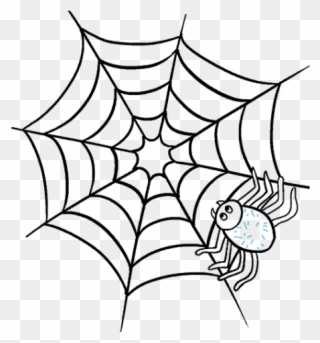 320x343 How To Draw Spider Web With Spider - Simple Spider Web Drawing