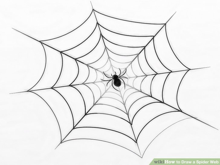 728x546 Ways To Draw A Spider Web - Simple Spider Web Drawing