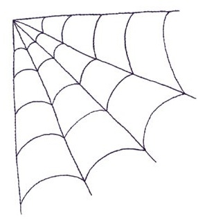 286x316 Spider Web Template - Simple Spider Web Drawing
