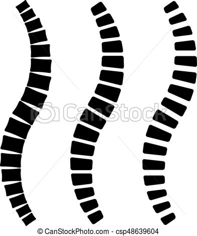 393x470 human spine simple silhouettes - Simple Spine Drawing
