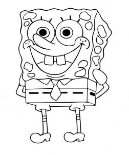 252x302 how to draw how to draw spongebob - Simple Spongebob Drawing