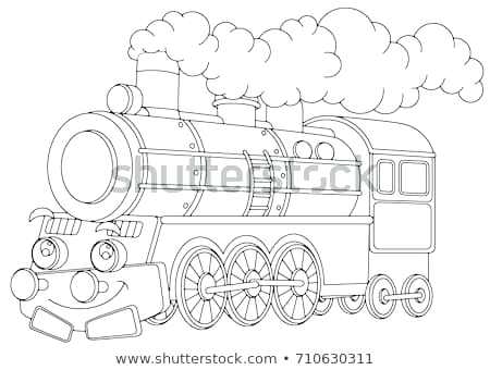 450x340 Steam Train Is Old Times Transportation Coloring - Simple Steam Train Drawing
