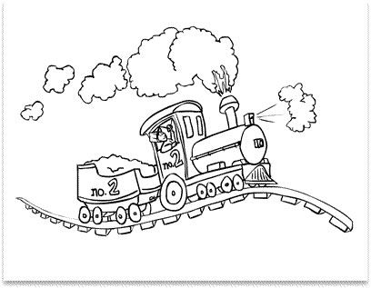 408x317 Train Drawing Group With Items - Simple Steam Train Drawing