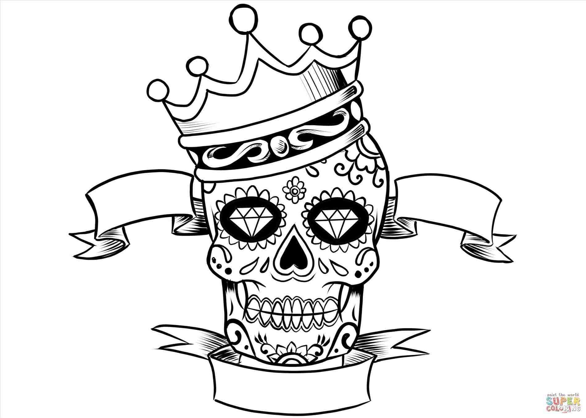 1900x1357 simple sugar skull designs simple skull drawing - Simple Sugar Skull Drawing