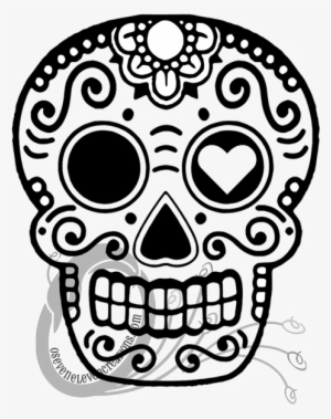 300x379 Skull Drawing Png, Transparent Skull Drawing Png Image Free - Simple Sugar Skull Drawing