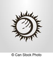180x195 Vintage Drawing Of The Sun, Moon And Stars Good Morning Vector - Simple Sun And Moon Drawing