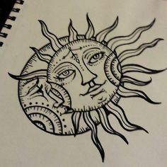 Simple Sun And Moon Drawing at PaintingValley.com | Explore collection