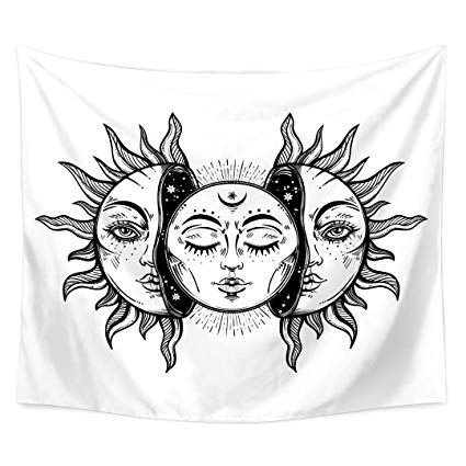 Drawing Simple Sun And Moon Tattoo Designs